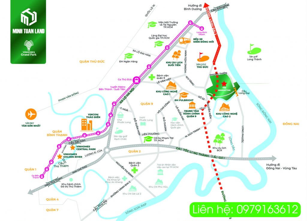 Vị trí dự án Vinhomes Grand Park quận 9