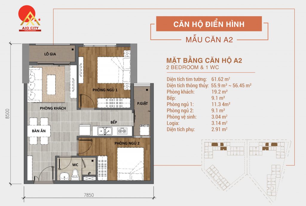 Căn hộ Aio City Hoa Lâm