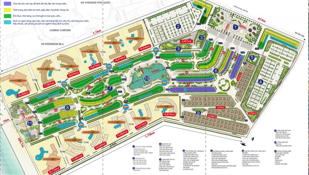 Mặt bằng dự án Grand World Phú Quốc