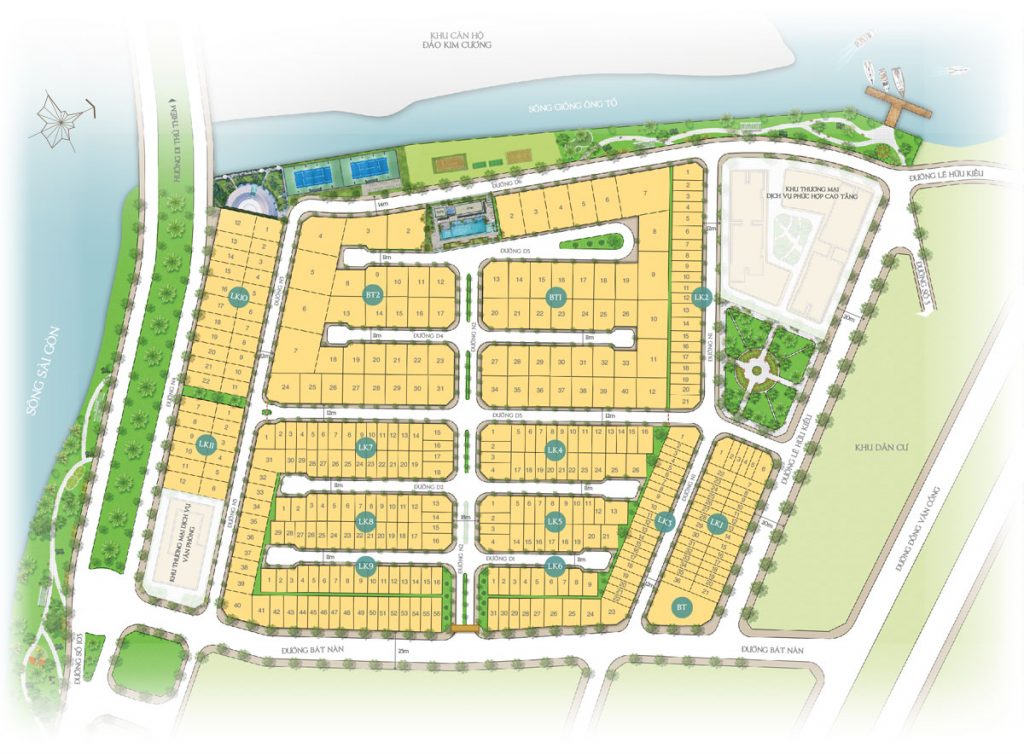 Mặt bằng Saigon Mystery Villas quận 2