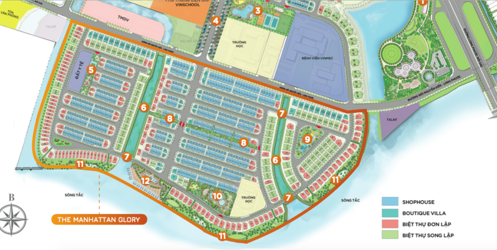 Mặt bằng nhà phố The Manhattan Glory