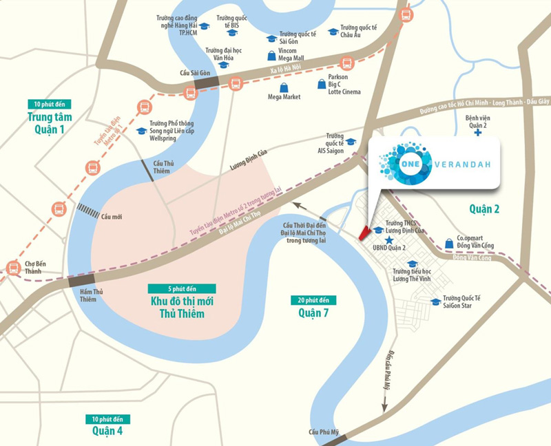 Địa chỉ dự án One Verandah quận 2
