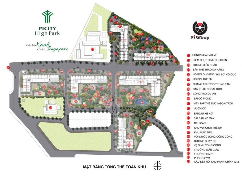 Mặt bằng Pi city quận 12