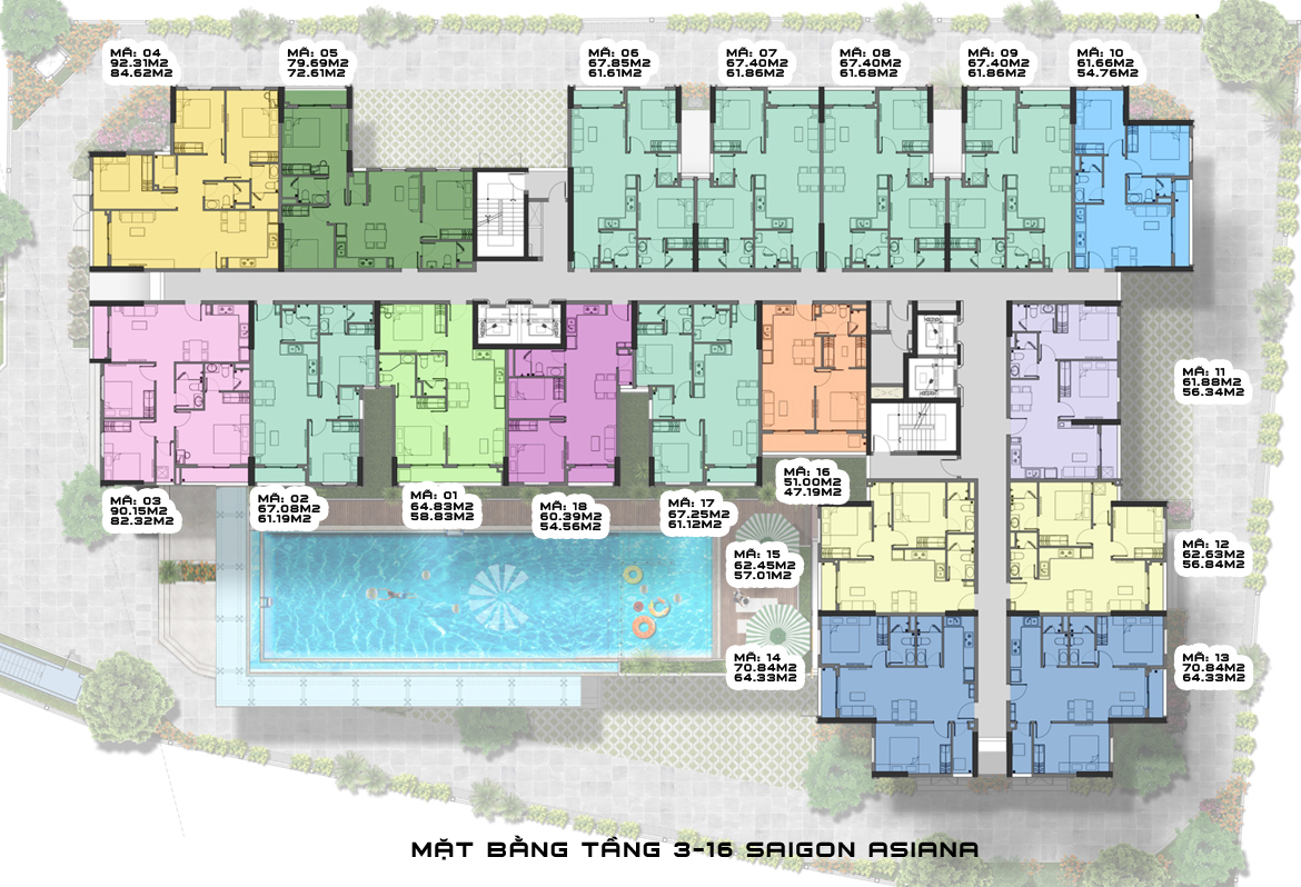 Thiết kế chung cư Saigon Asiana Nguyễn Văn Luông quận 6