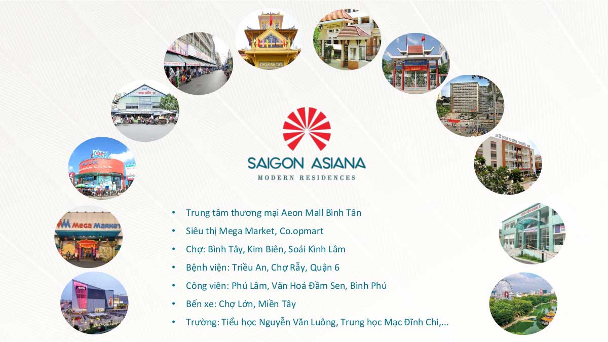 Tiện ích dự án chung cư Asiana Saigon quận 6