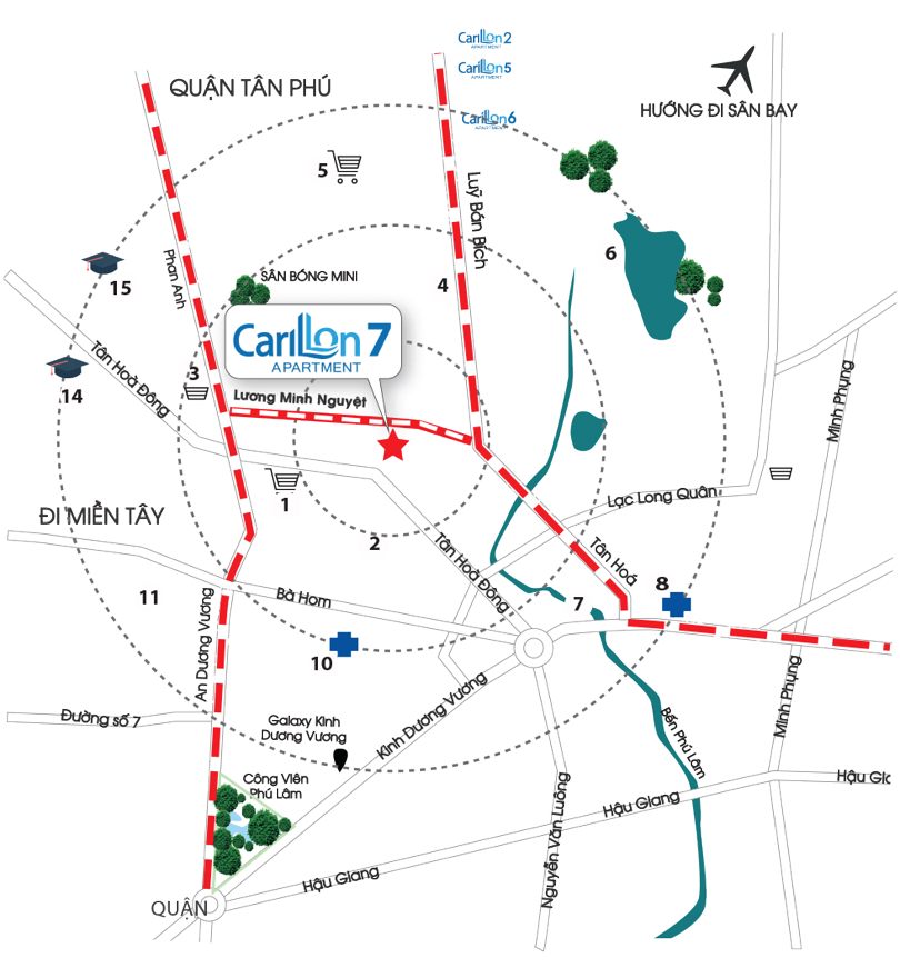 Vị trí dự án Carillon 7 quận tân phú