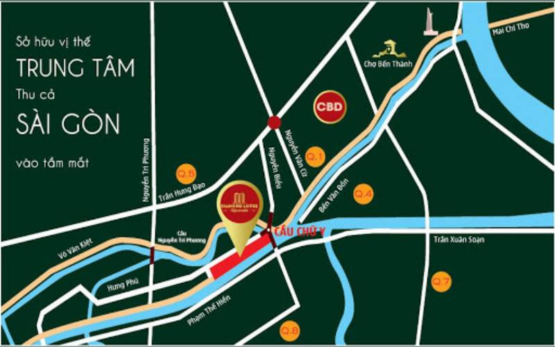 Địa chỉ vị trí của Diamond Lotus Riverside quận 8