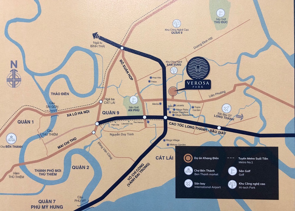 Vị trí Verosa Park Khang Điền