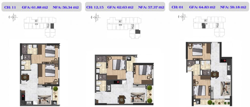 Mặt bằng thiết kế chung cư Saigon Asiana Nguyễn Văn Luông quận 6