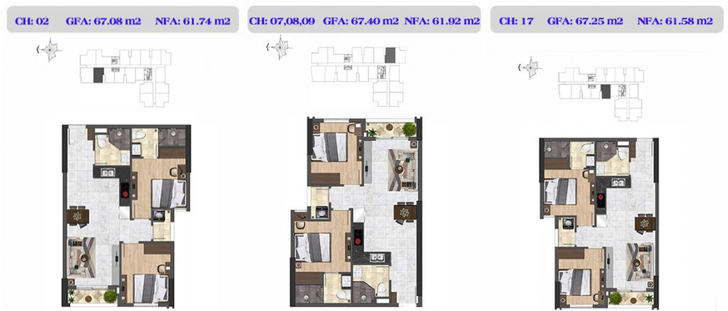 Mặt bằng thiết kế chung cư Saigon Asiana Nguyễn Văn Luông quận 6