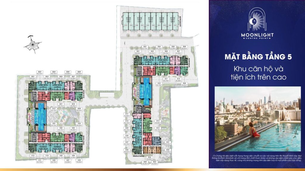 Mặt bằng điển hình Moonlight Centre Point Bình Tân