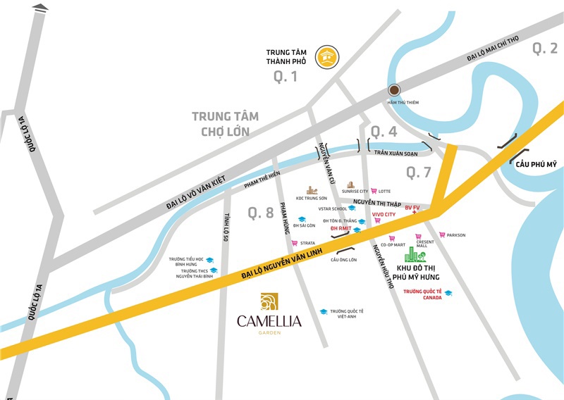Vị trí Biệt thự Camellia Garden Bình Chánh