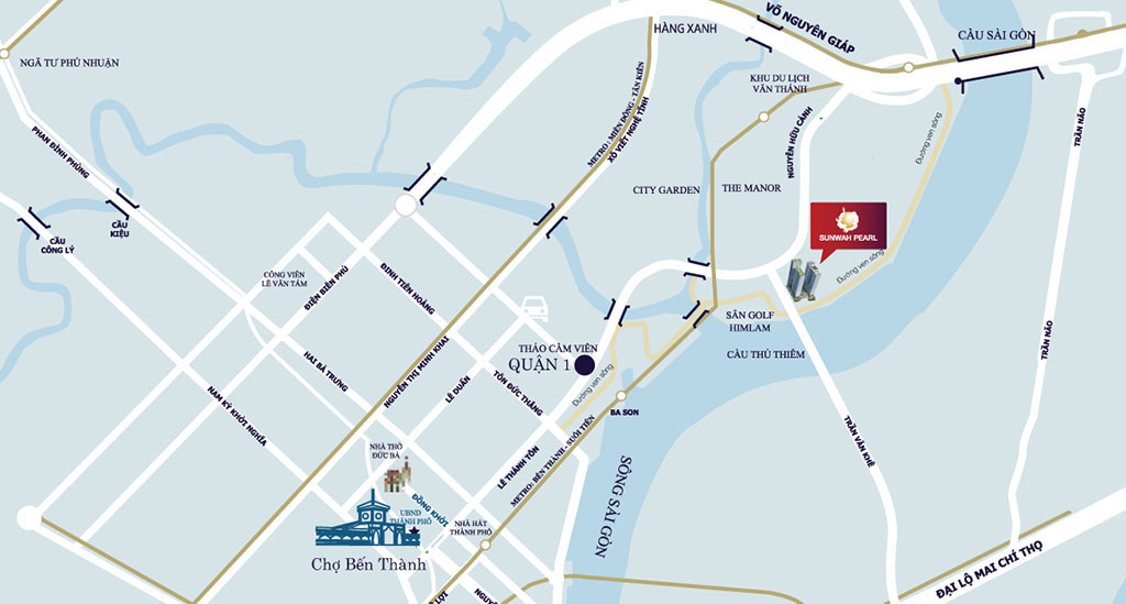 Địa chỉ dự án Sunwah Pearl Bình Thạnh