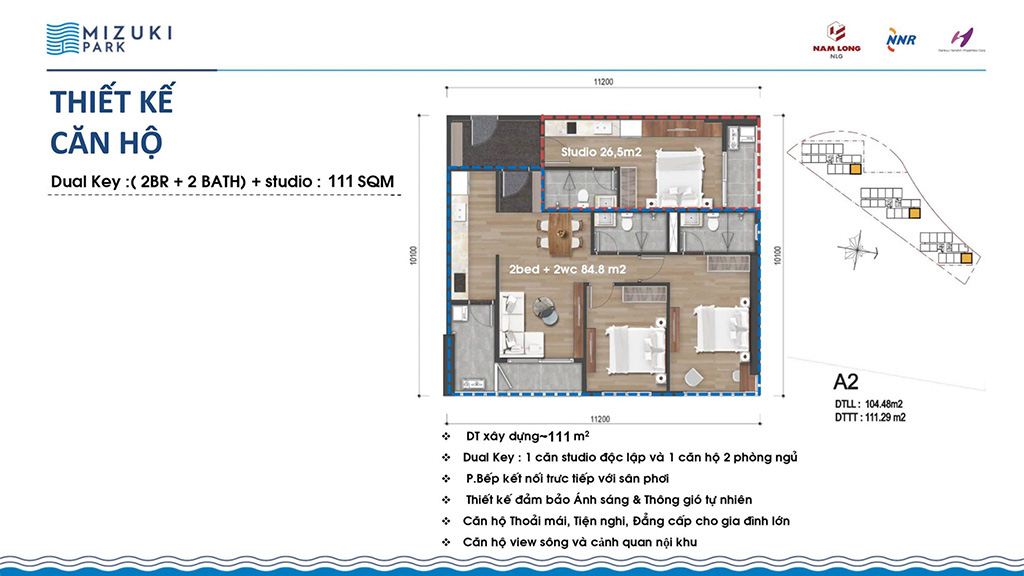 Thiết kế căn hộ chung cư Mizuki Park giai đoạn 2