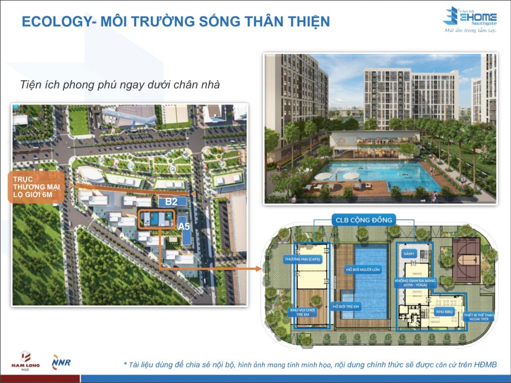 Tiện ích ehome southgate nam long long an