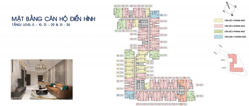 Mặt bằng điển hình chung cư Opal Skyline Bình Dương
