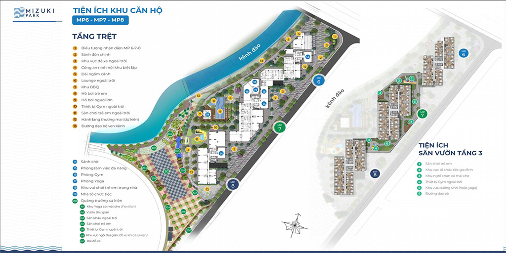 Tiện ích dự án căn hộ chung cư Mizuki Park tháp 2