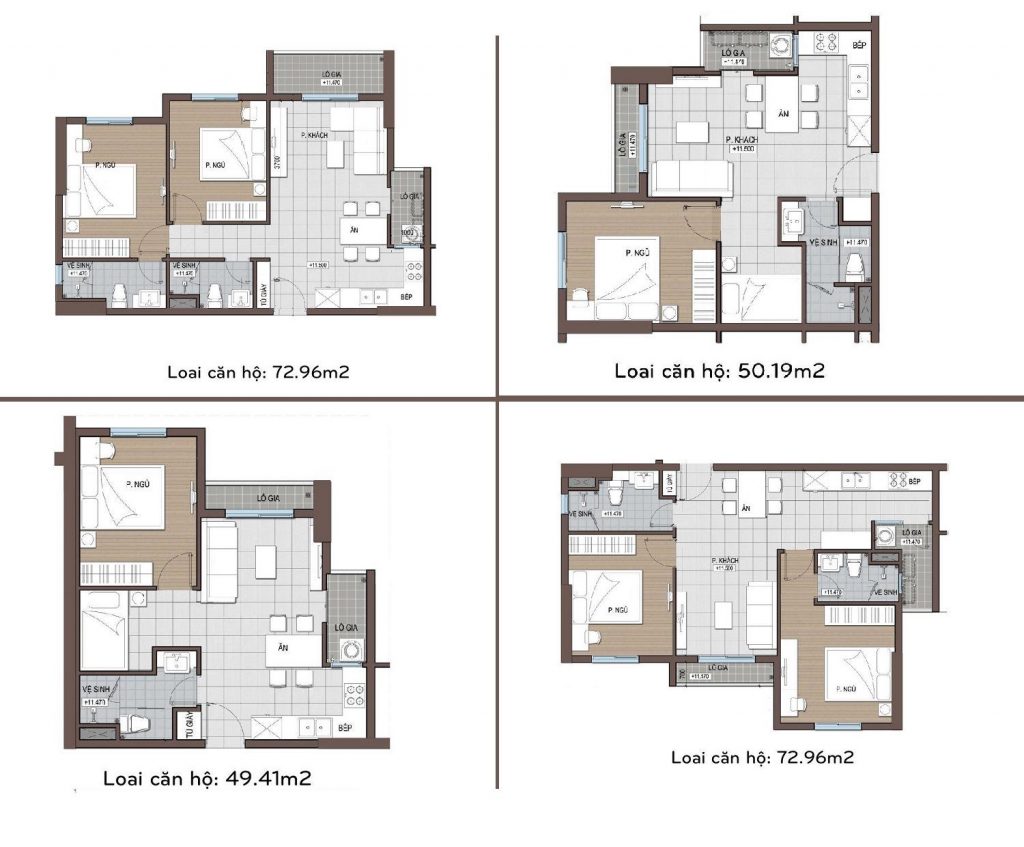 Thiết kế căn hộ Conic Riverside quận 8