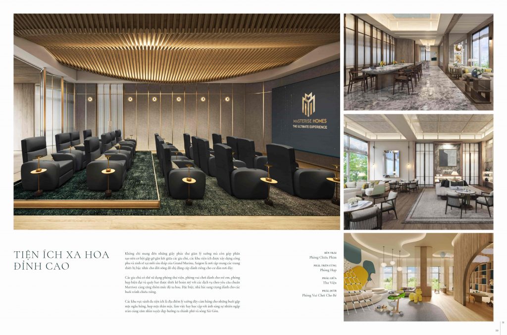 Tiện ích dự án căn hộ chung cư Grand Marina Saigon Quận 1 Đường Nguyễn Hữu Cảnh chủ đầu tư Masterise Homes