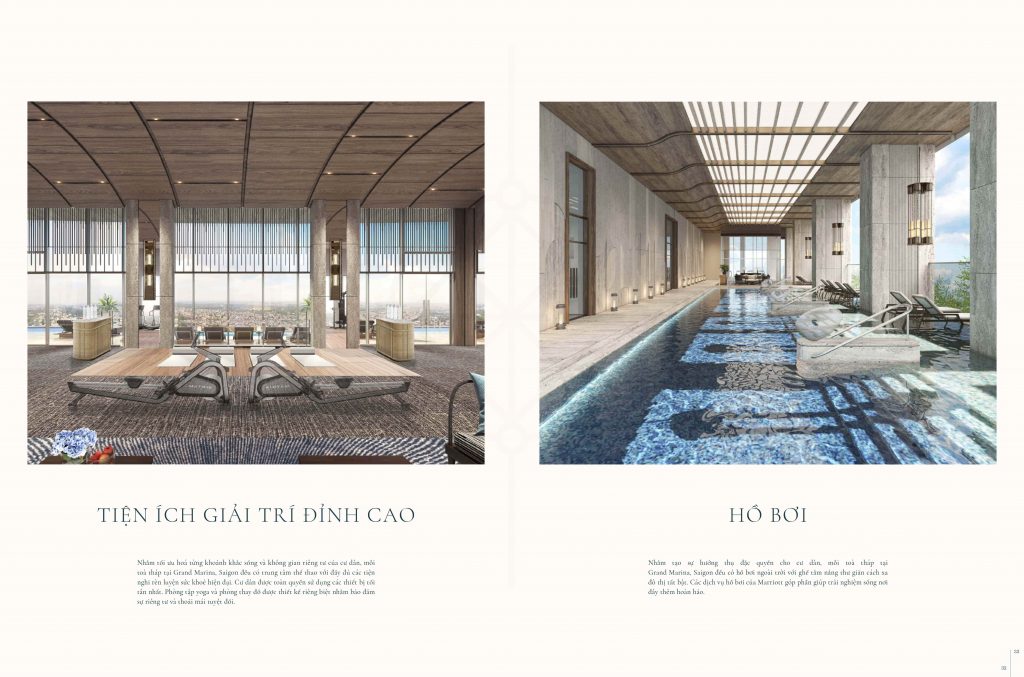 Tiện ích dự án căn hộ chung cư Grand Marina Saigon Quận 1 Đường Nguyễn Hữu Cảnh chủ đầu tư Masterise Homes