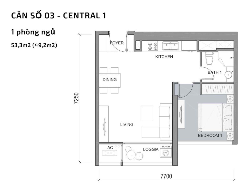 Thiết kế căn hộ Vinhomes Central Park Tân Cảng