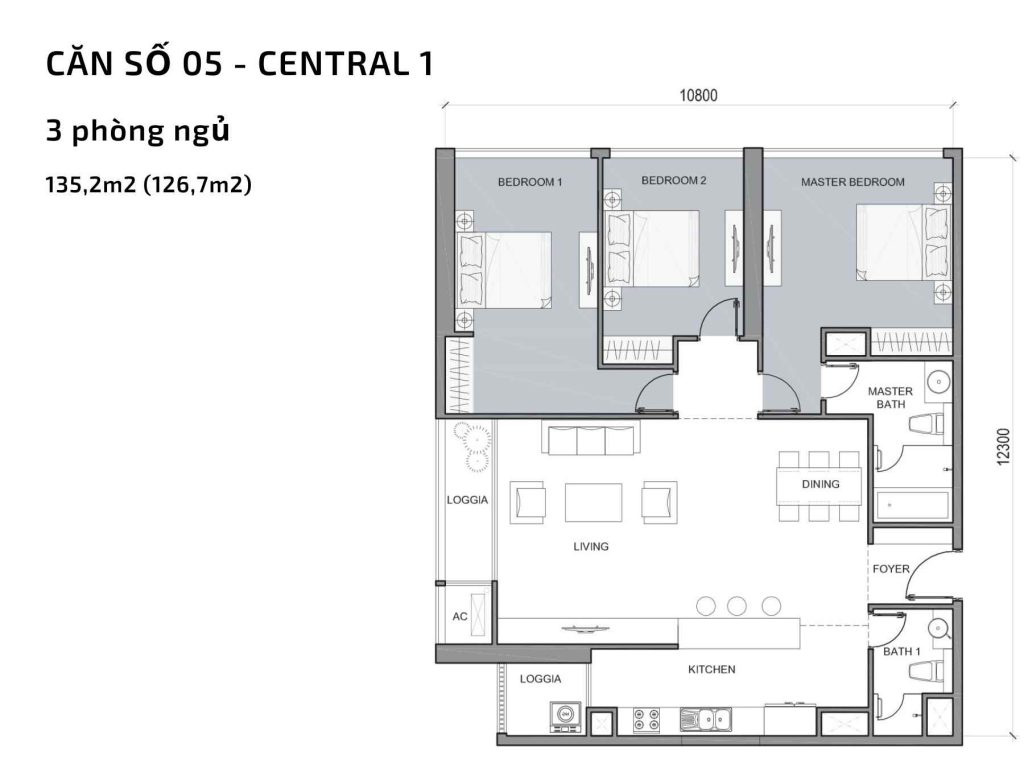 Thiết kế căn hộ The Central Vinhomes Central Park Tân Cảng