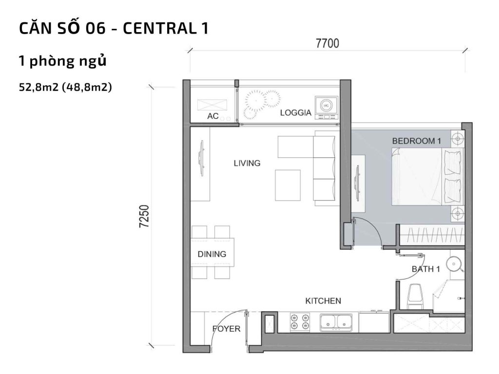 Thiết kế căn hộ Vinhomes Central Park Tân Cảng