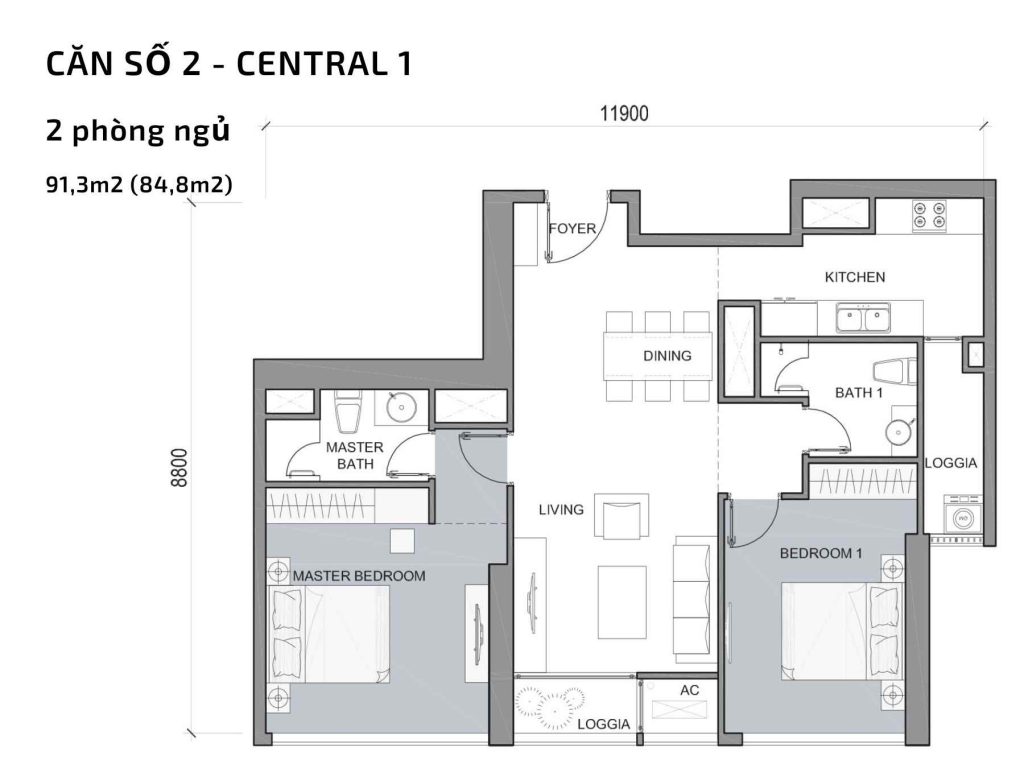 Thiết kế căn hộ Vinhomes Central Park Tân Cảng