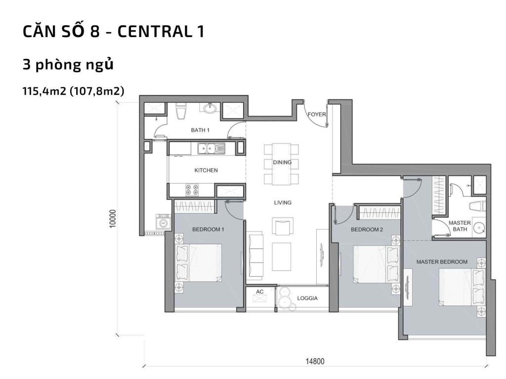 Thiết kế căn hộ The Central Vinhomes Central Park Tân Cảng