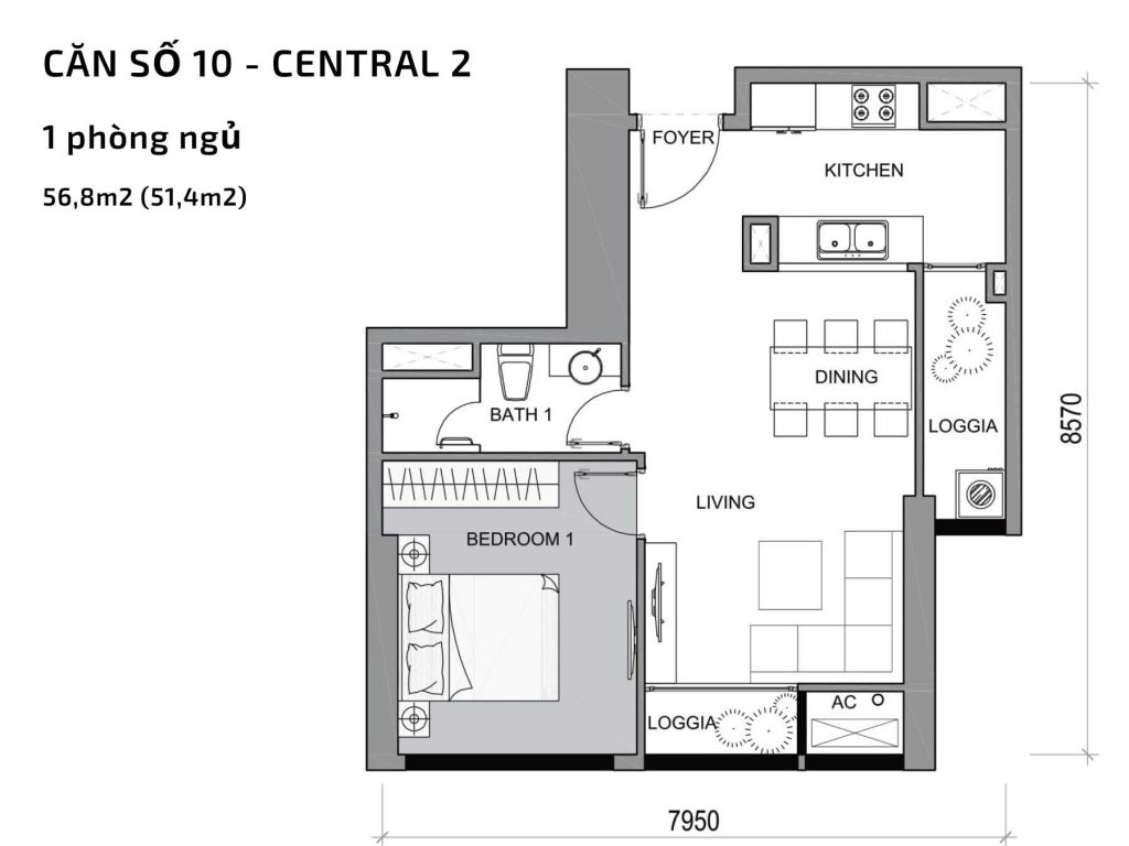 Thiết kế căn hộ The Central Vinhomes Central Park Tân Cảng