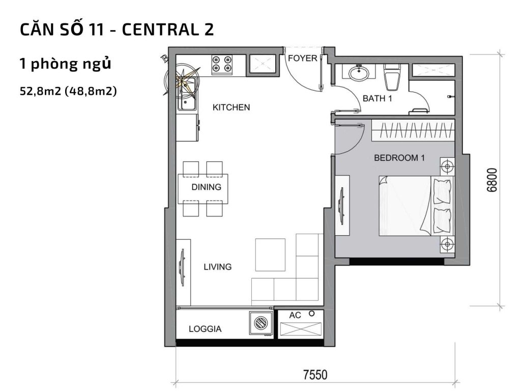 Thiết kế căn hộ The Central Vinhomes Central Park Tân Cảng