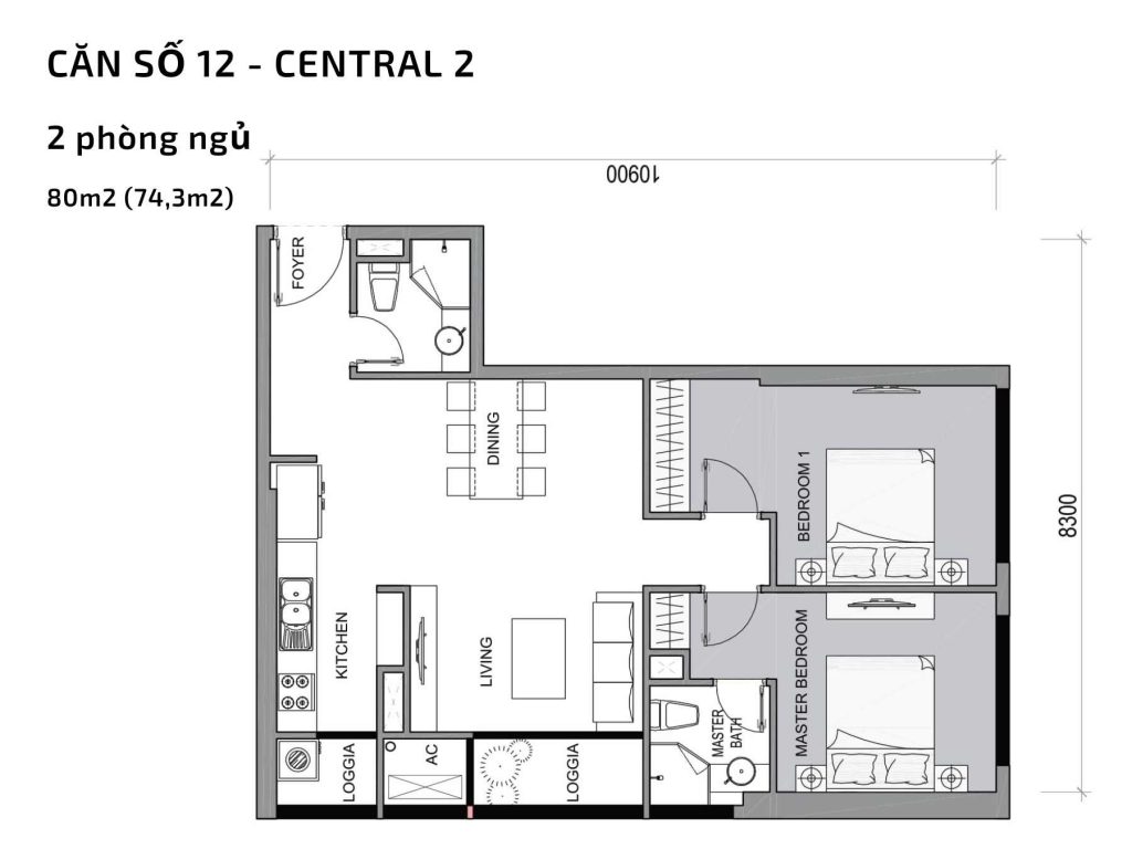 Thiết kế căn hộ The Central Vinhomes Central Park Tân Cảng