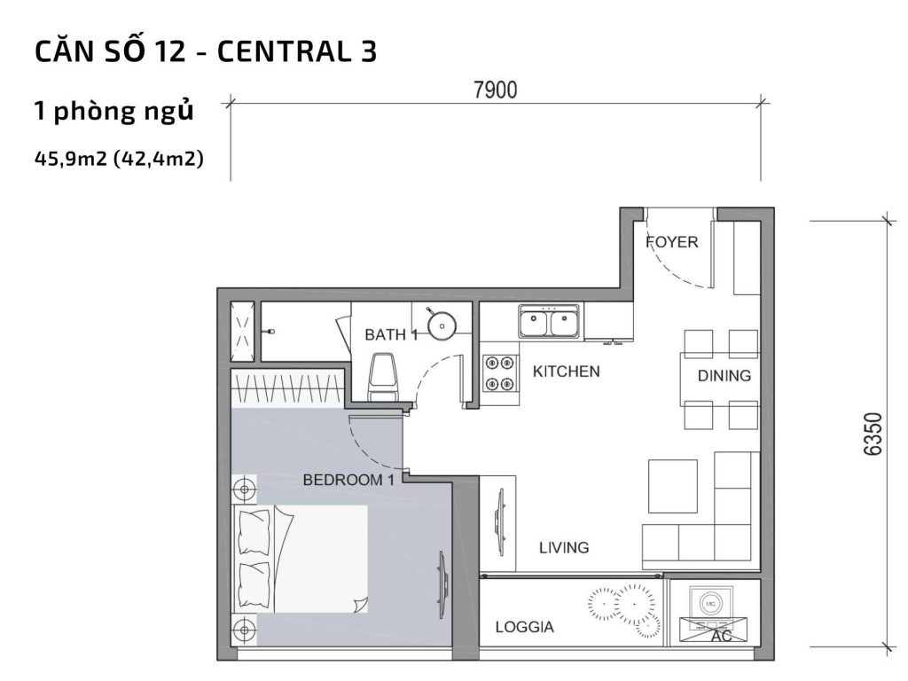 Thiết kế căn hộ The Central Vinhomes Central Park Tân Cảng