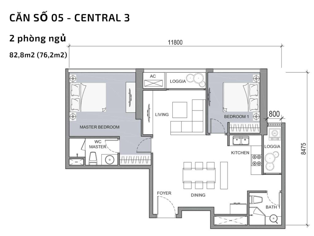Thiết kế căn hộ The Central Vinhomes Central Park Tân Cảng