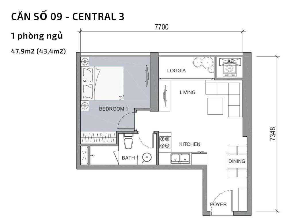 Thiết kế căn hộ The Central Vinhomes Central Park Tân Cảng