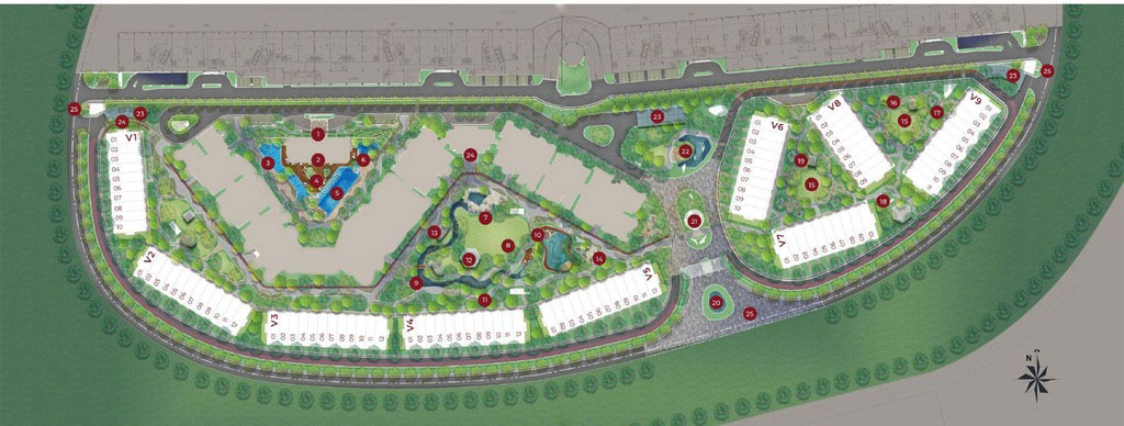 Mặt Bằng Tổng Thể The Glen Celadon City