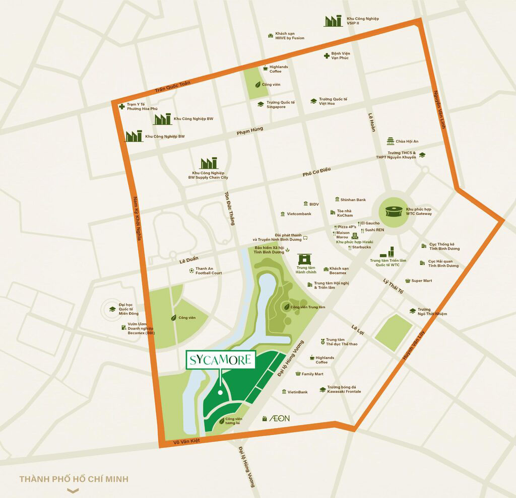 Vị Trí Orchard Mansion Bình Dương