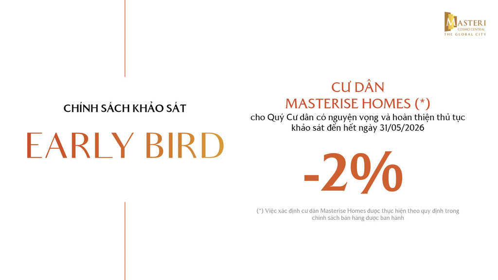 Đặc quyền chiết khấu cho cư dân Masterise Homes mua căn hộ Nexus Zone