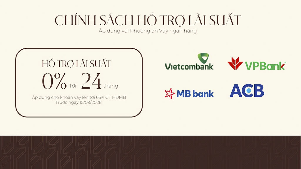 Đặc quyền hỗ trợ tài chính dành cho cư dân Vlasta Premier Phú Thuận