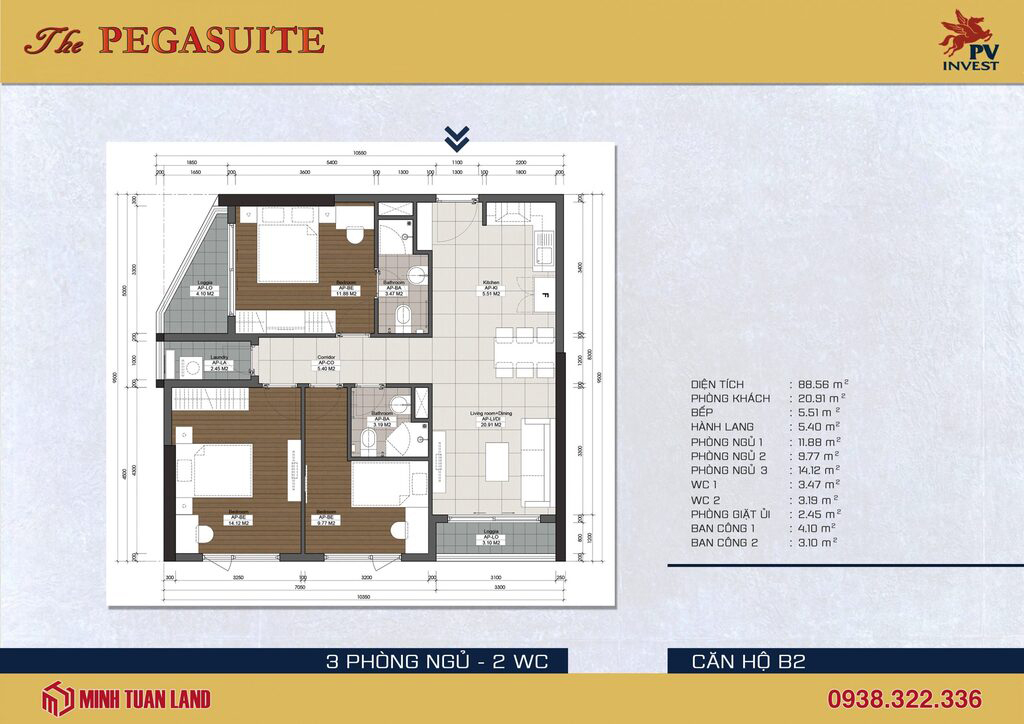 Thiết kế chung cư The Pegasuite quận 8