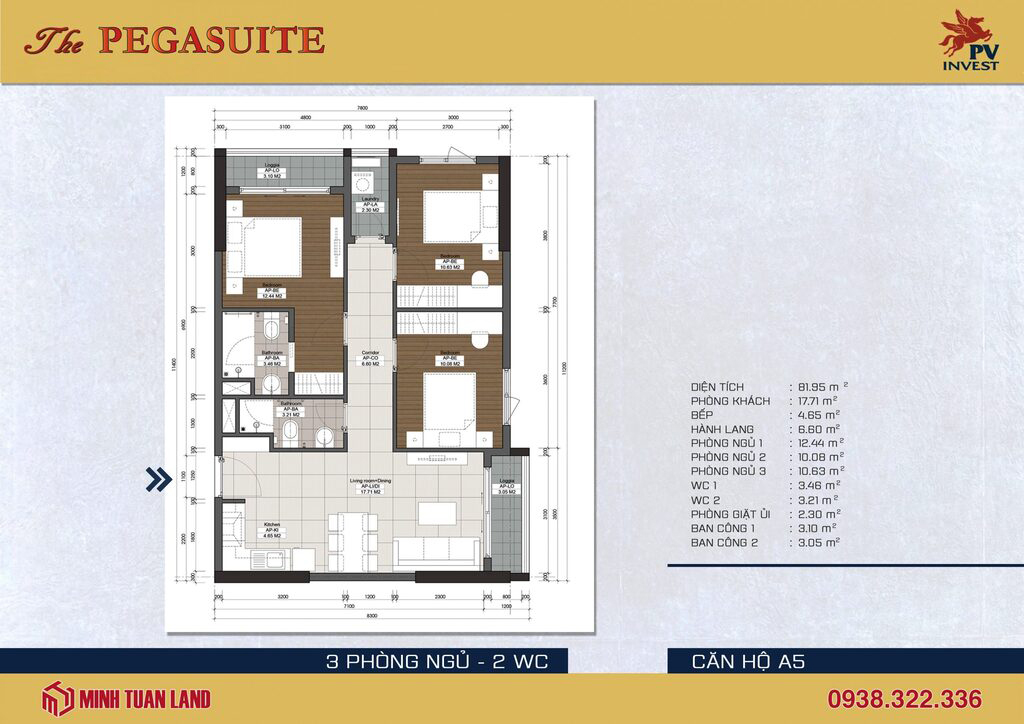 Thiết kế chung cư The Pegasuite quận 8