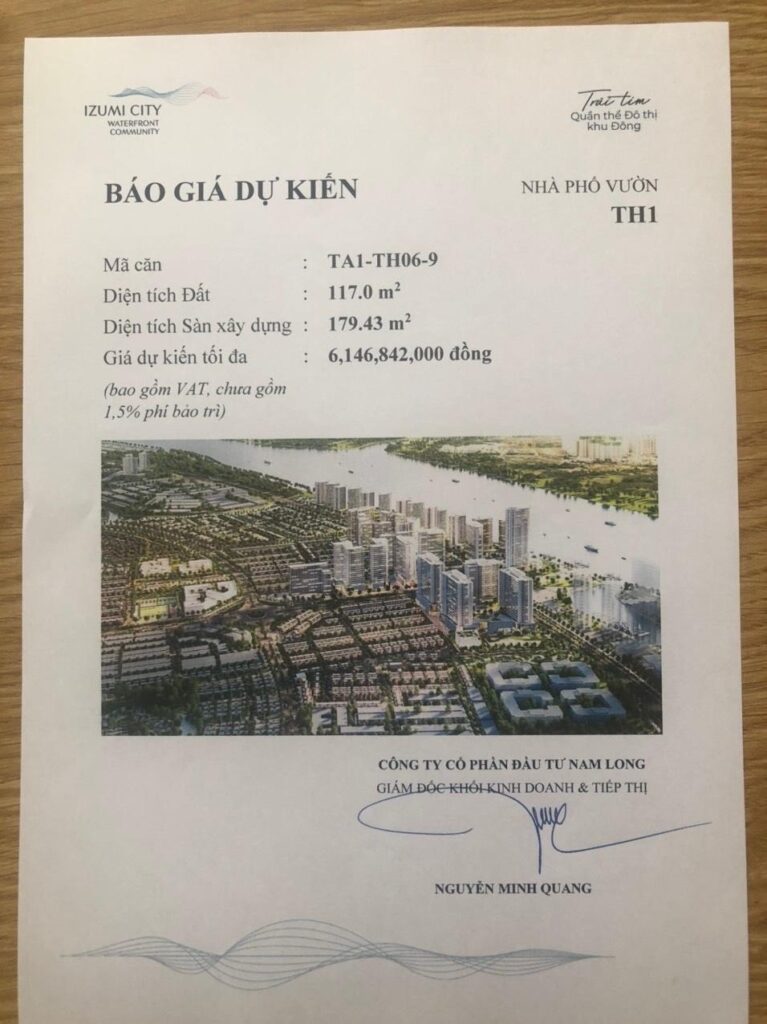 Bảng Giá Izumi City Biên Hòa