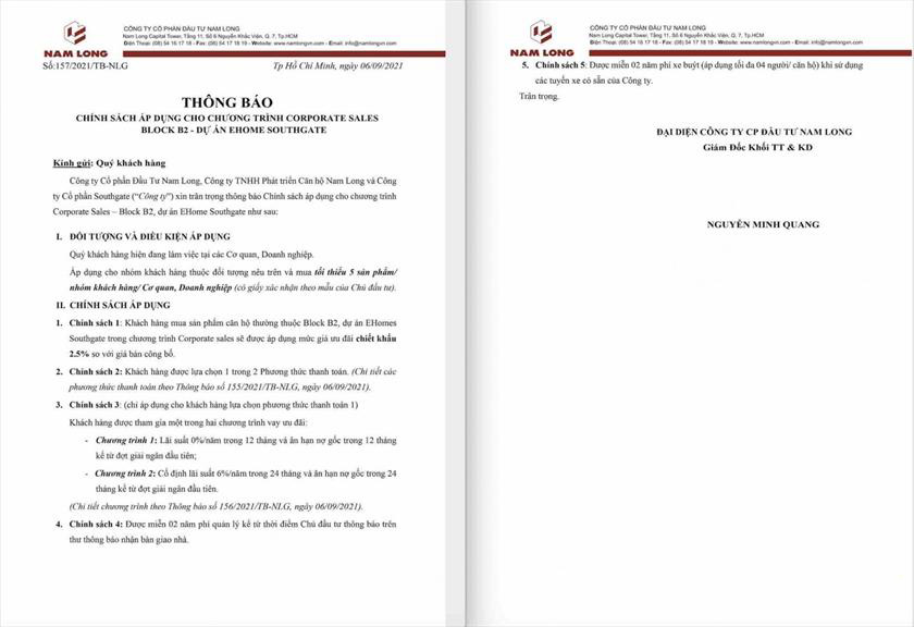 Chính Sách Bán Hàng Ehome Southgate 2