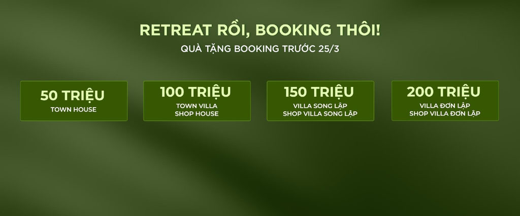 Chính Sách Bán Hàng Eco Retreat Long An