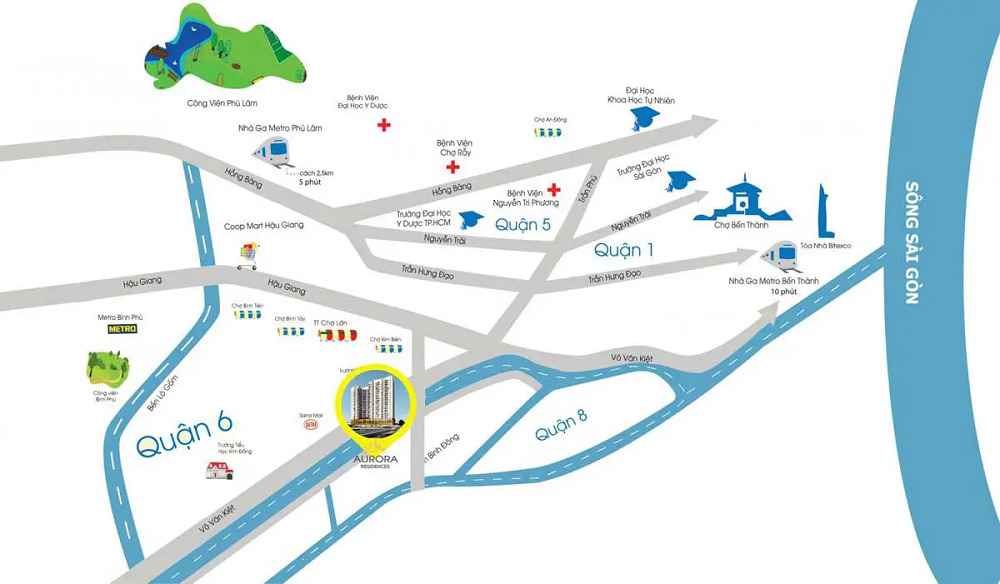 Đánh Giá Căn Hộ Aurora Residences Bến Bình đông Quận 8 5
