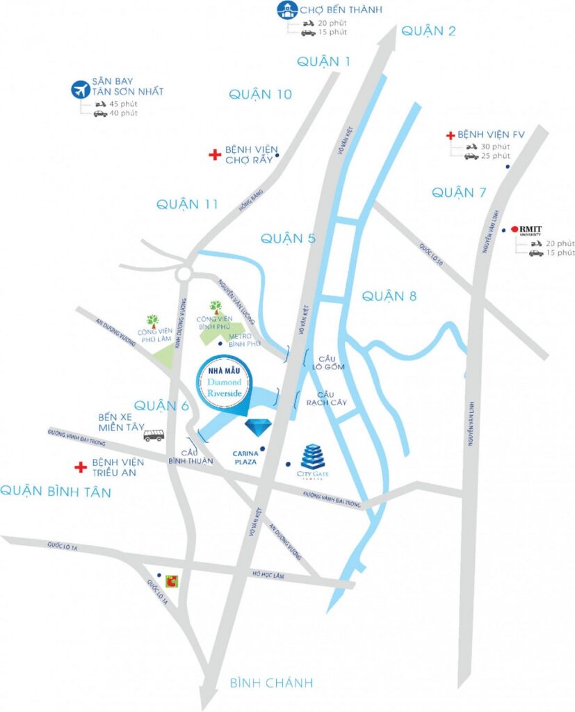 Địa Chỉ Dự án Chung Cư Diamond Riverside Quận 8 3