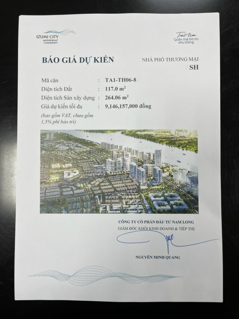 Giá Bán Izumi City Biên Hòa Đồng Nai