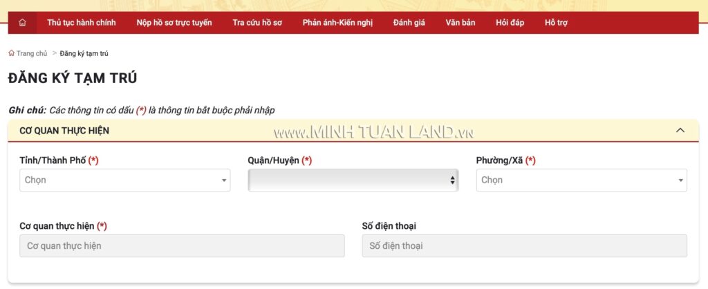 Hướng Dẫn đăng Ký Tạm Trú Online 4