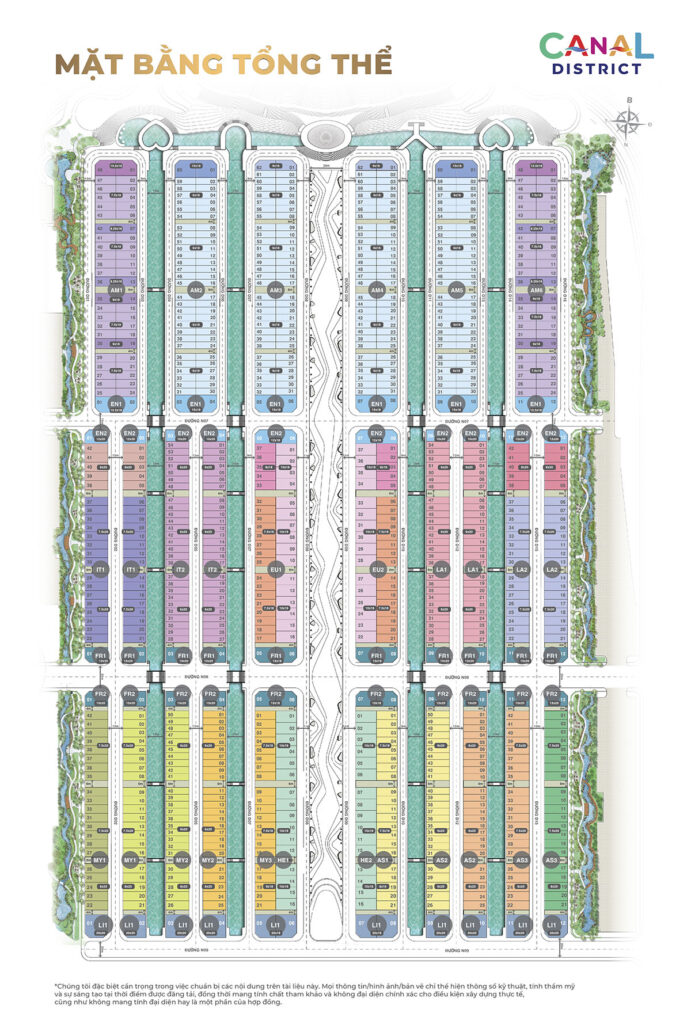 Mặt bằng tổng thể merry land canal district