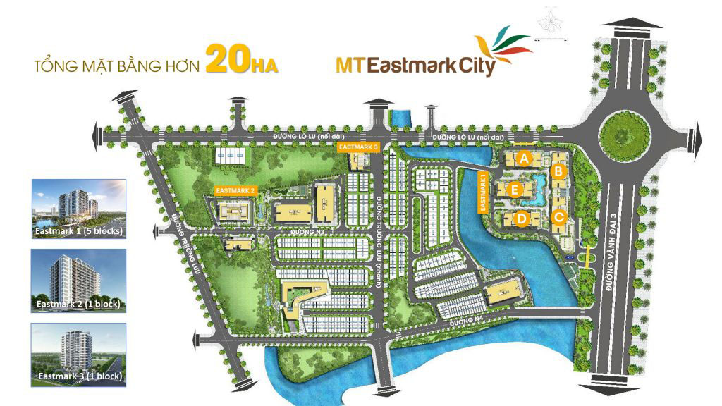 Mặt bằng Căn hộ MT Eastmark City